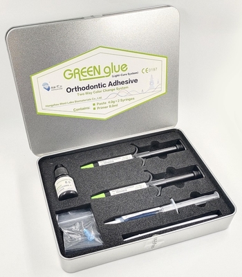 Adhésifs orthodontiques en résine Liant dentaire Adhésif léger de guérison Plus colle verte