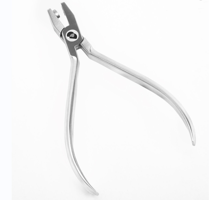Instruments dentaires d'orthodontie en acier inoxydable pinces perforantes en métal couleur argentée
